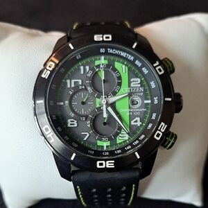 Citizen Black and Green Sports Watch